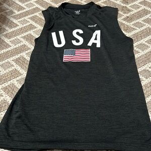 mitre Youth XL USA Gray tank top